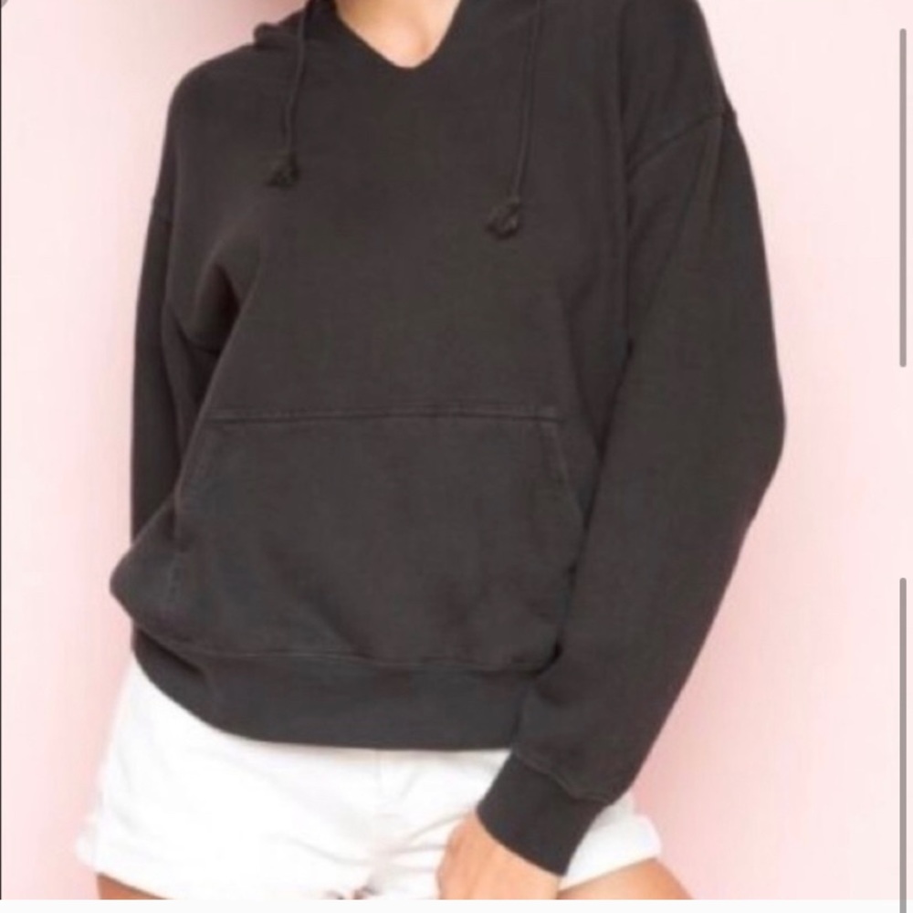 CHRISTY V NECK GREY HOODIE